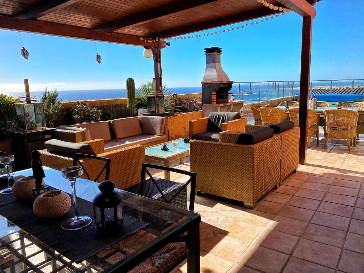 Luxury 5 star Villa Violetta with amazing sea view, jacuzzi&heated pool San Agustín Esterno foto