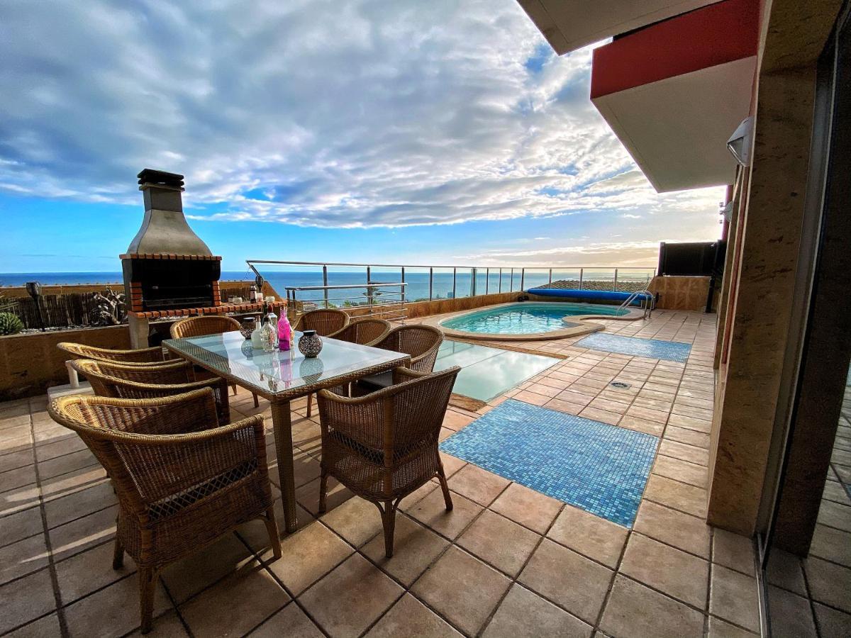 Luxury 5 star Villa Violetta with amazing sea view, jacuzzi&heated pool San Agustín Esterno foto