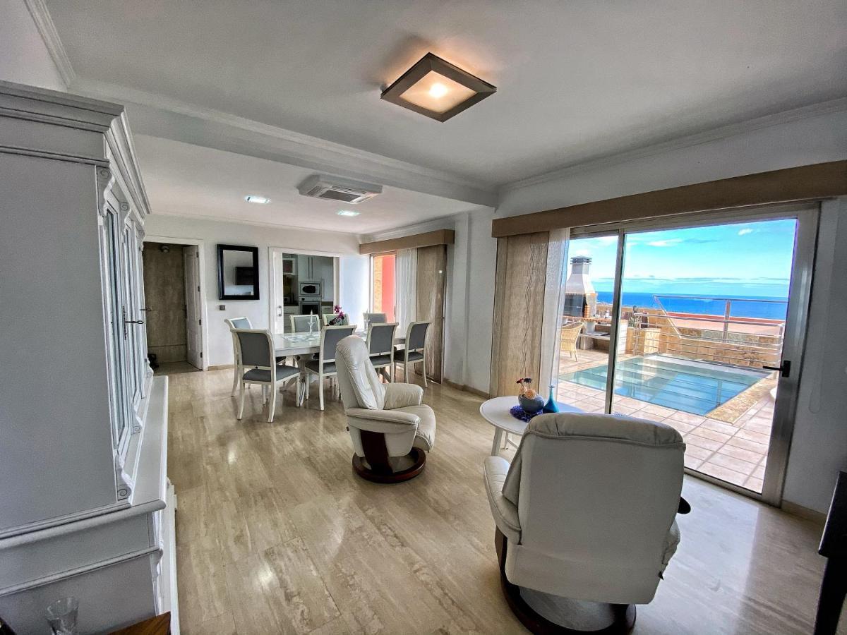 Luxury 5 star Villa Violetta with amazing sea view, jacuzzi&heated pool San Agustín Esterno foto