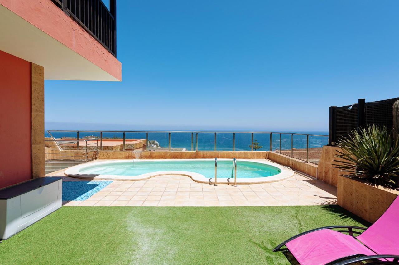 Luxury 5 star Villa Violetta with amazing sea view, jacuzzi&heated pool San Agustín Esterno foto