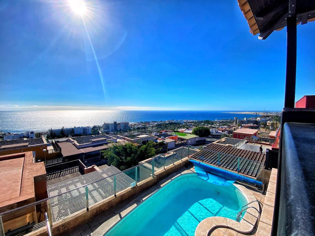 Luxury 5 star Villa Violetta with amazing sea view, jacuzzi&heated pool San Agustín Esterno foto