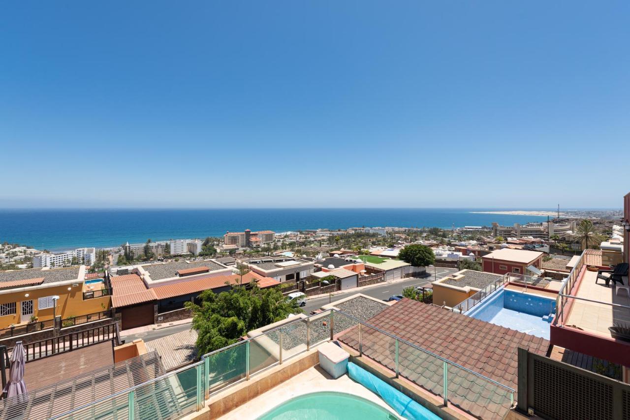 Luxury 5 star Villa Violetta with amazing sea view, jacuzzi&heated pool San Agustín Esterno foto