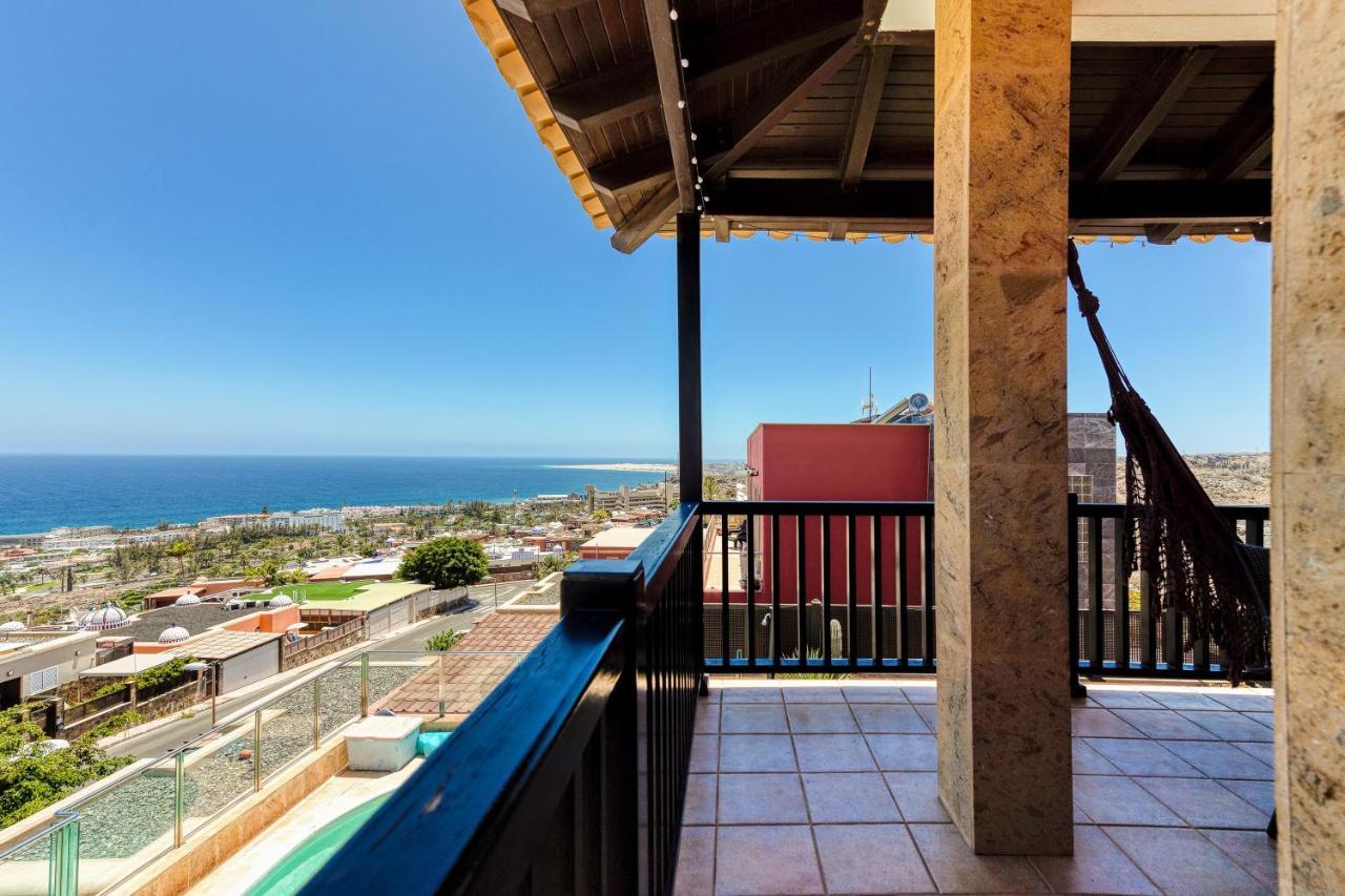 Luxury 5 star Villa Violetta with amazing sea view, jacuzzi&heated pool San Agustín Esterno foto
